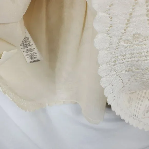 BCBGMAXAZRIA Women's Beige Mini Dress Scarlett Tiered Eyelet Size 06 (C-7) - Picture 10 of 15